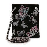 Rhinetone Butterfly Pattern Petite Crossbody Sling