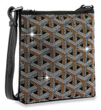 Trendy Rhinestone Patterned Crossbody Sling - Black