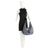 Tassel Accented Rhinestone Shoulder Bag