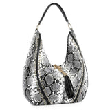 Tassel Accented Hobo Handbag