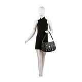 Stud and Chain Accented Skull  Hobo  Handbag