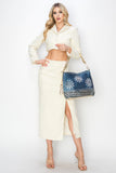 Daisy Rhinestone Hobo Handbag