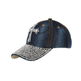 Rhinestone Cross Fashion Baseball Hat