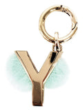 Whimsical Feather Purse Charm  - Mint