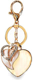 Triple Heart Purse Charm - Cream