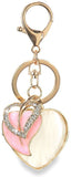 Triple Heart Purse Charm - Pink