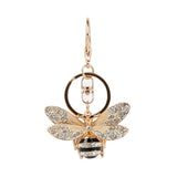 Rhinestone Bee Purse Charm