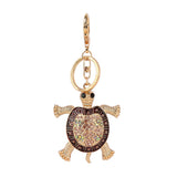 Rhinestone Turtle Purse Charm