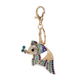 Colorful Rhinestone Fish Purse Charm