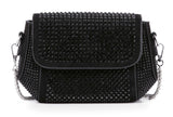 Rhinestone Covered Petite Chain Accented Shoulder Bag
