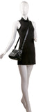 Soft Faux Leather And Rhinestone Crossbody Bag