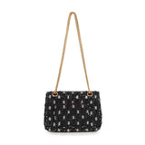 Bold Rhinestone Canvas Denim Evening Bag