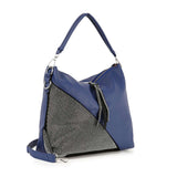 Rhinestone Accented Hobo Handbag