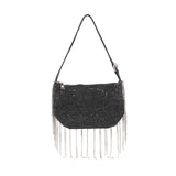 Beaded Fringe Rhinestone Shoulder Bag
