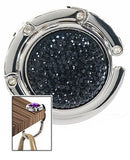 Textured Gem Design Purse Hanger - Black