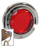 Gem Design Purse Hanger - Red