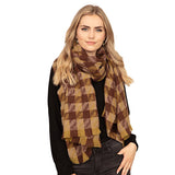 Multi Plaid Design Scarf