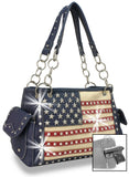 American Flag Rhinestone Handbag - Multi