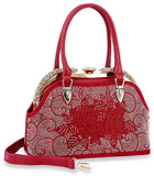 A-Frame Bling Design Hand Tote - Red