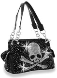 Skull and Crossbones Fashion Handbag - Black