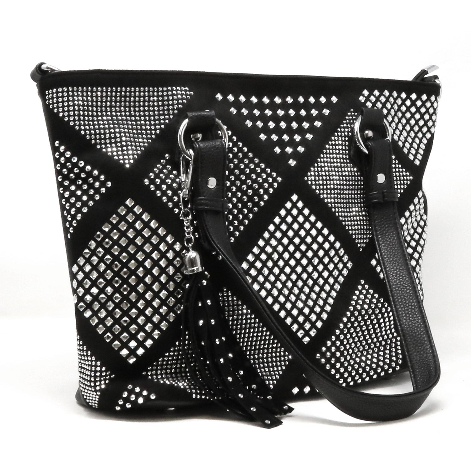 FH Diamond Pattern Shopper Style Tote Bag
