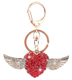 Winged Heart Purse Jewelry - Red