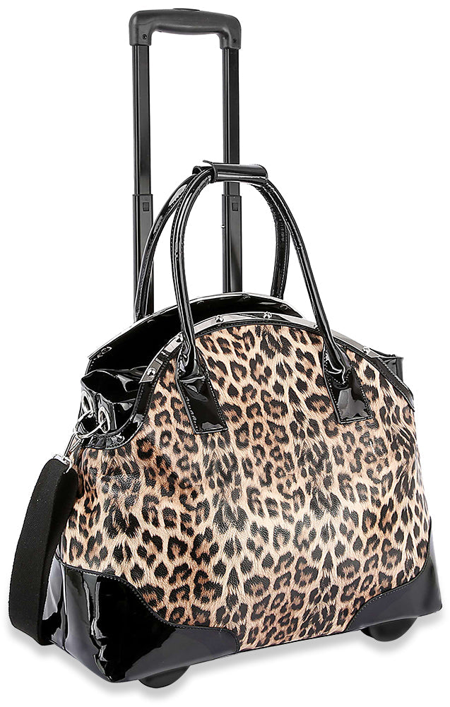 Wheeled Carry On Luggage - Leopard