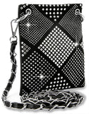 Diamond Design Petite Crossbody Sling - Black