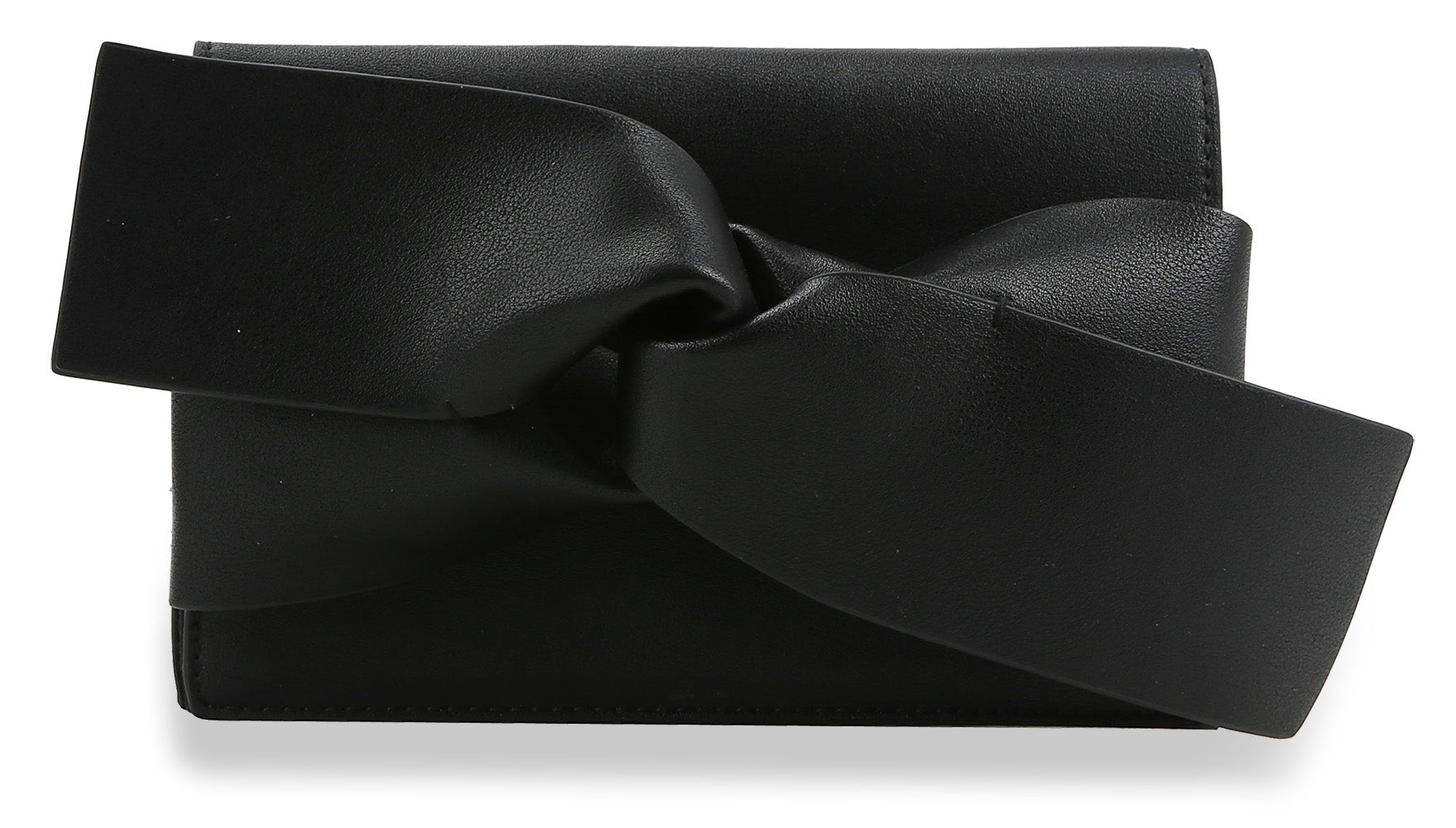 Modern Bow Clutch Evening Bag - Black