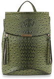 Stylish Embossed Convertible Backpack - LHU224-O-OL