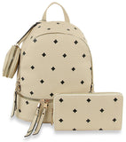Three Piece Fashion Backpack Set - LSG002-1W-BG