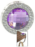 Gem and Rhinestone Purse Hanger - Purple