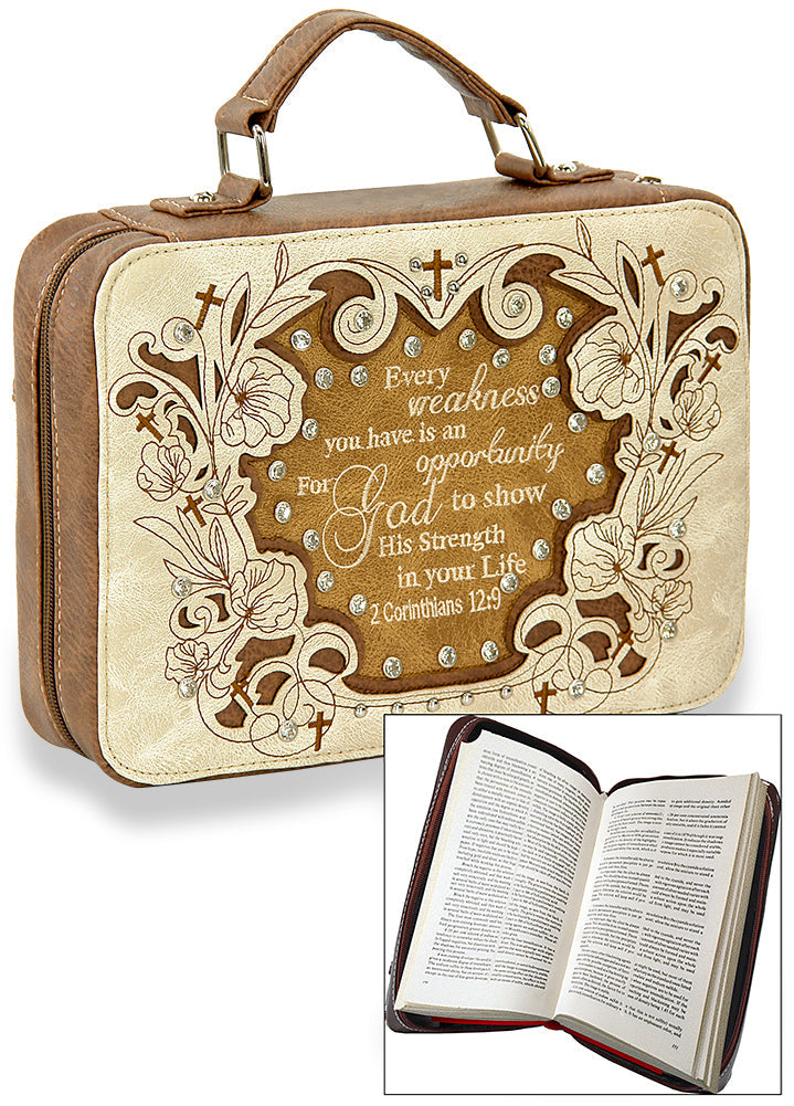 Inspirational Bible Cover  - Beige